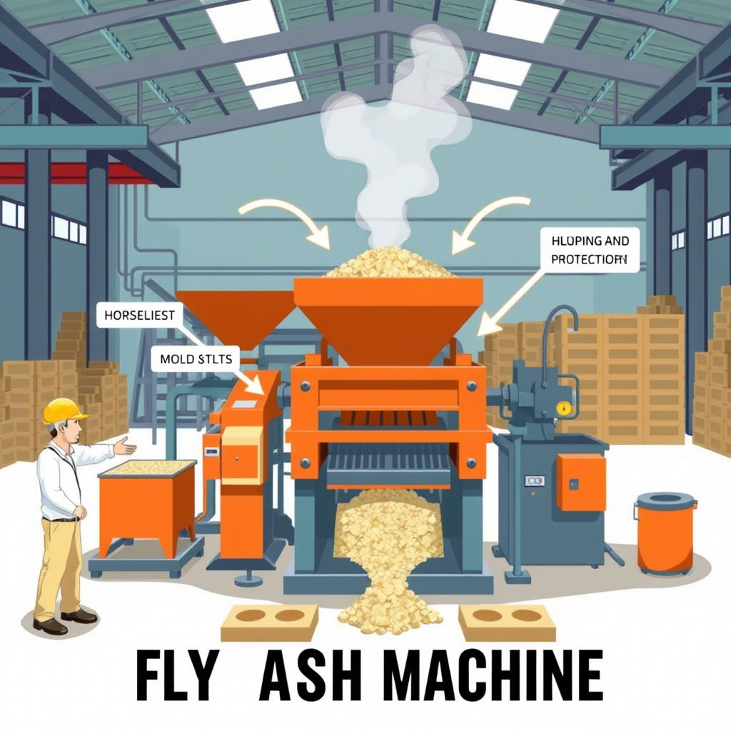 Fly Ash Bricks Machine Making Principle